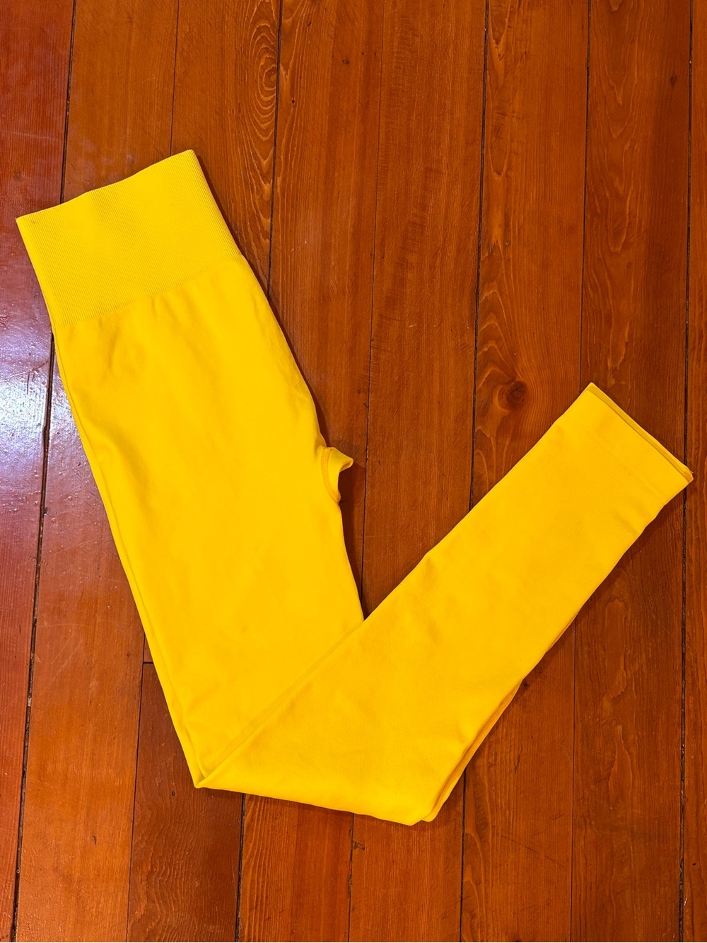 Yellow Leggings S/M High Waist Stretch Halloween Costume Cosplay Minion Bee